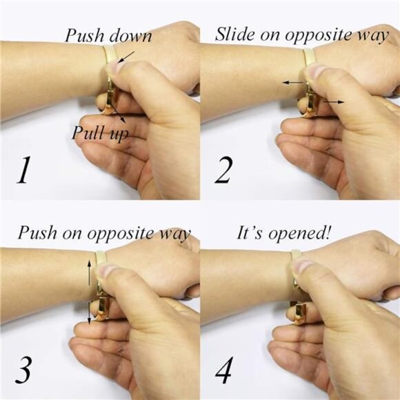 Womens Bangle 8MM Stainless Steel Bracelet Oval Polished Finish Cuff Bangle 6.7" - Picture 3 of 7